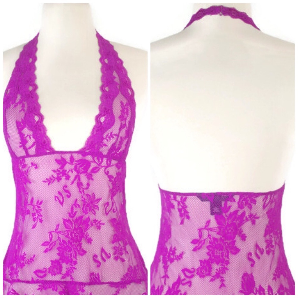 Victoria's Secret Halter Lace Babydoll NWOT